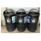 (3) Outdoor Trash Cans