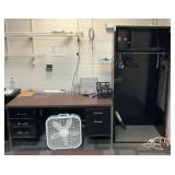 Desk, Locker, Fan & TV