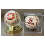 (2) Lookouts Signed Baseballs