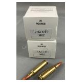 (40) Rnds Reloaded 7.62x51 M62
