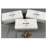 (150) Rnds Reloaded .40 S&W 165g FP