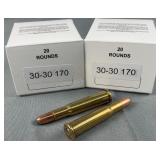 (40) Rnds Reloaded .30-30 170g soft point