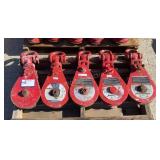(5) Assorted 8 Ton Snatch Blocks