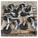 (12) 8" Pipe Stand Casters