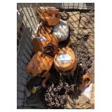 (4) Harrington 1 Ton Chain Hoists