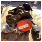 CM 4 Ton Low Headroom Trolley Hoist
