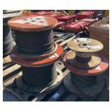 (4) Spools of Assorted Braided Steel Cable