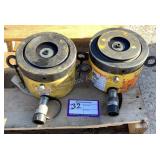 (2) Enerpac 100 Ton Hydraulic Rams CLP1002