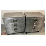 (2) Toastmaster 3 Drawer Electric Hot Food Warmers