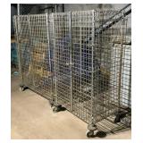 (2) Rolling Metal Wire Cabinets