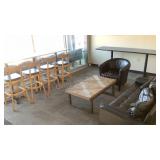 Sofa, Chairs, Bar Tables & Coffee Table