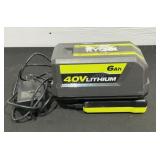 Ryobi 40v Battery & Charger