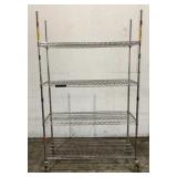 Uline Rolling Metal Wire Shelving Unit