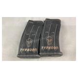 *SEIZURE* (2) Typhoon 5 Round 12 Gauge Magazines