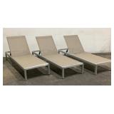 (3) Aluminum Pool Lounge Chairs
