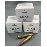 (60) Rnds. Reloaded 7.62x51 168g HPBT