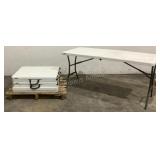 (4) Lifetime 5" Fold In Half Folding Tables