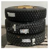 (3) 10 Lug Wheels & Tires