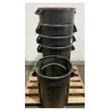 (5) Rubbermaid Assorted Trash Cans