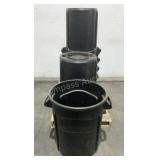 (8) Rubbermaid 32 Gallon Trash Cans