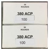 100 Rnds Reloaded .380 ACP 100g FMJ