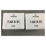 40 Rnds Reloaded .308 Win 125g SP