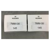 40 Rnds Reloaded 7mm-08 145g SP