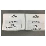 40 Rnds Reloaded .270 Win 130g Ballistic