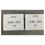 40 Rnds Reloaded 5.56 77g Ballistic Tip