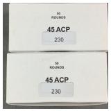 100 Rnds Reloaded 45 ACP 230g FMJ