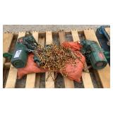 (2) J.D. Neuhaus 1 Ton Pneumatic Chain Hoists