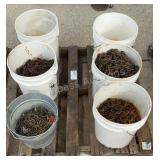(6) Buckets of Assorted Chain