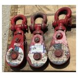 (3) Mckissick 8 Ton x 5/8" Snatch Blocks