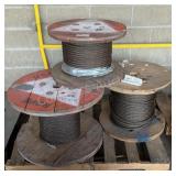 (3) Spools of 5/8" Braided Steel Cable