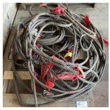 (7) Assorted Braided Steel Rigging Slings