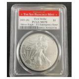 2021 S 1oz. Silver Eagle Dollar PCGS MS70