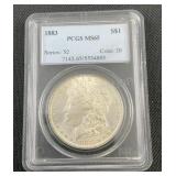 1883 Morgan .7734 Silver Dollar PCGS MS65