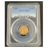 1928 Indian Head 2-1/2 Dollars Gold Coin .121 AGW