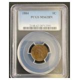 1884 Indian Head Penny PCGS MS62BN