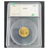 1905 2-1/2 Dollars Liberty Head Gold Coin .121 AGW