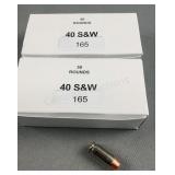(100) Rnds Reloaded 40 S&W Ammo