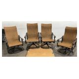 (4) Wicker/Metal Patio Chairs