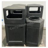 (4) Assorted Trash Receptacles