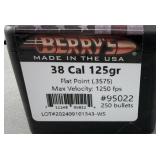 Berry's Bullets 38 Cal 125g FP Projectiles