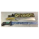 *SEIZURE* (2) Machetes 23" &19.5"