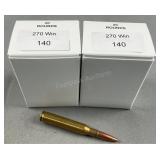(40) Rnds Reloaded 270 WIN Ammo