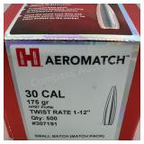 Hornady AeroMatch 30 Cal 175g HPBT Projectiles