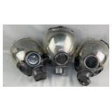 (3) Large CBRN & Riot Control Gas Masks