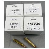 (90) Rnds Reloaded 5.56 55/62g SP/FMJ