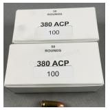 (100) Rnds Reloaded 380 ACP 100g FMJ